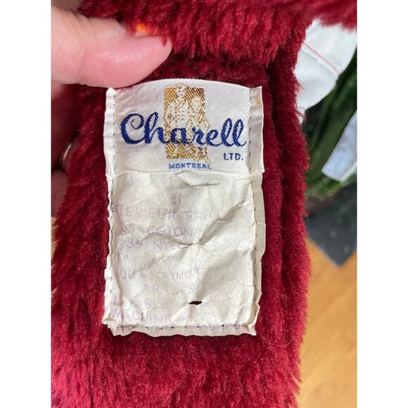 Vintage late 70s early 80s ladies coat, grey and burgundy parka, hooded - Picture 7 of 9